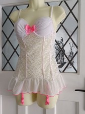 'No Secret' White Pink Lacy