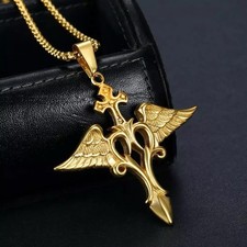 Wholesale Clearance - Gold Wing Cross Pendant Necklace
