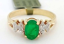 GENUINE 1.18 Cts EMERALD &