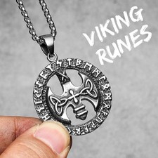 Viking Runes Axe Pendant