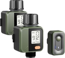 Diivoo WiFi Water Flow Meter Smart Water Meter for Garden Hose Waterproof 2 Pack