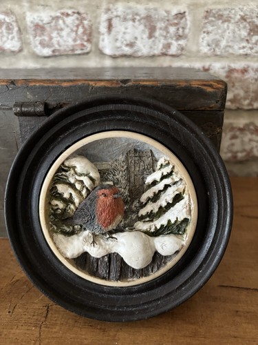 Vintage winter robin wall - winter,