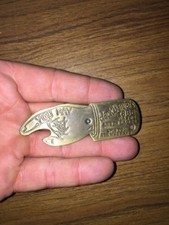 Jack Daniels Bottle Opener Western Keychain Saloon Collector Whiskey BRASS Gift