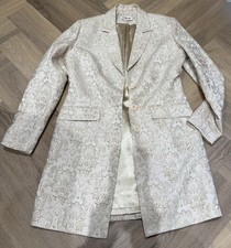 VTG Kaleidoscope cream & Gold baroque Print dress jacket  12