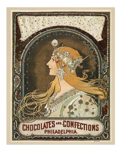 Vintage art nouveau poster - vintage,