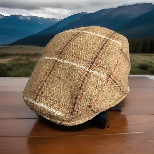 Wool tweed hat flat - hat, ~
