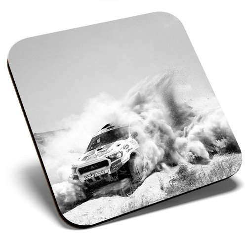 Square single coaster - coaster, bw