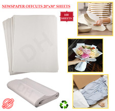 Newspaper Offcuts White Packing Wrapping Paper Chip Shop 20" x 30" - 100 Sheets
