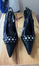 Newlook Black Kitten Heels UK Women’s Size 5. Pointed.