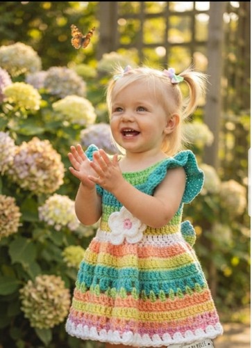 Handmade crochet toddler - crochet, dress