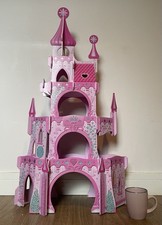 Very Large Pink Wooden Princess Fairy Castle Kids Girls Toy Christmas gift