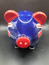 Percy Pig M&S Piggy Bank Money Box  Unused 2009 Design Britannia Union Jack