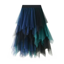 Women's High Waist Ruffle Mesh