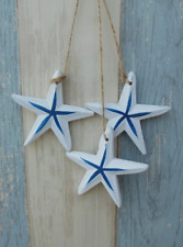 Sea Three Star Fish Decorated Nautical Wall Hanger Gift Home Decor Ornament