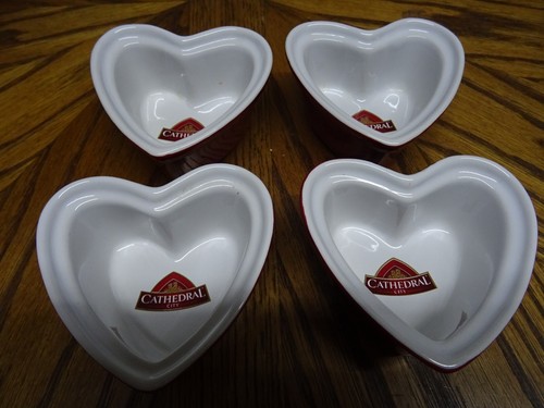 Ramekins red stoneware four - ramekins,