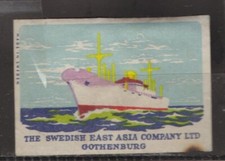 MATCHBOX LABELS SWEDEN- Swedish East Asia Company (ship)- #