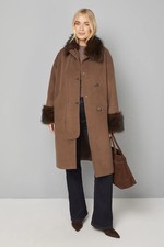 Wallis Chocolate Coat Womens