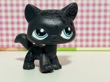 CUSTOM Hand Painted LPS Littlest Pet Shop Black Walking Cat Kitten