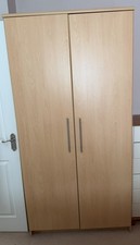 Oak Effect 2 Door Wardrobe