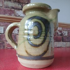 Vintage Studio Pottery Stoneware Coffee Tea Pot Jug Moffat Scotland