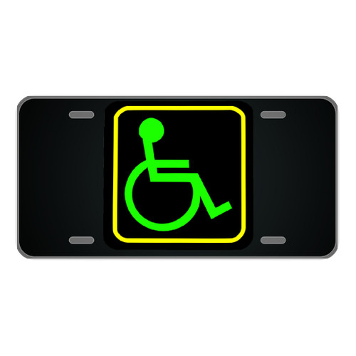 Handicap disabled car license - handicap,