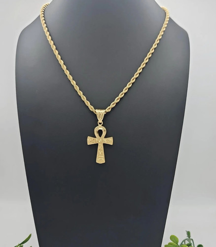 Gold ankh necklace for - ankh,