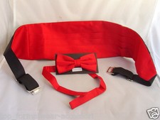 RED Mens Polyester Bow tie and