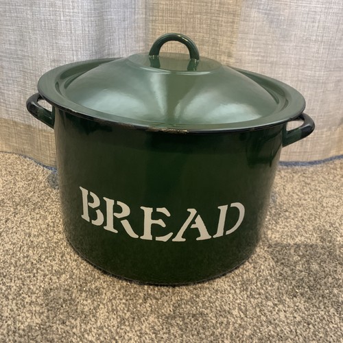 Vintage green enamel large - vintage,