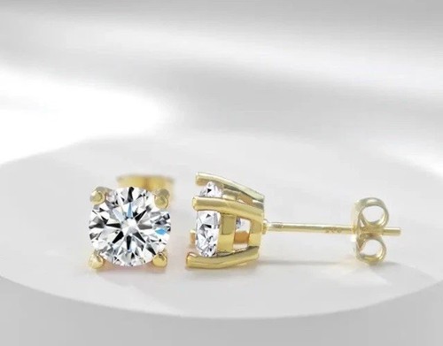Moissanite stud earrings - 1,