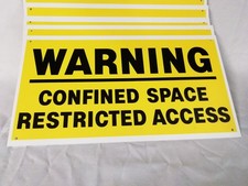 5 x  Metal Warning Signs -