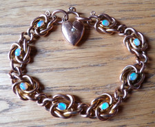 Antique  9ct gold Opals Heart