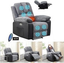 ELECTRIC RECLINER ARMCHAIR 8 POINT HEATED FABRIC MASSAGE RECLINER CHAIR SOFA