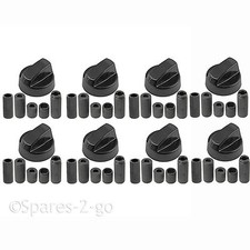 Black control knob adaptors - black,
