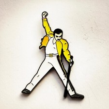 Queen Freddie Mercury Pin Badge Wembley 1986 Bohemian Rhapsody Free UK Post
