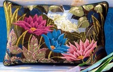 EHRMAN Rousseau's Jungle MARGARET MURTON tapestry NEEDLEPOINT stitched canvas