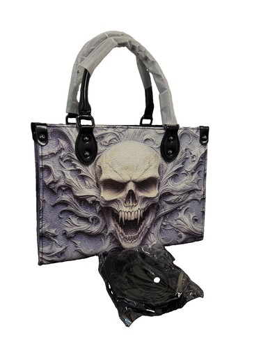 Skullette leather purse - skullette,