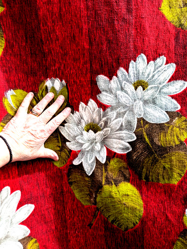 Vtg s barkcloth - (a11),