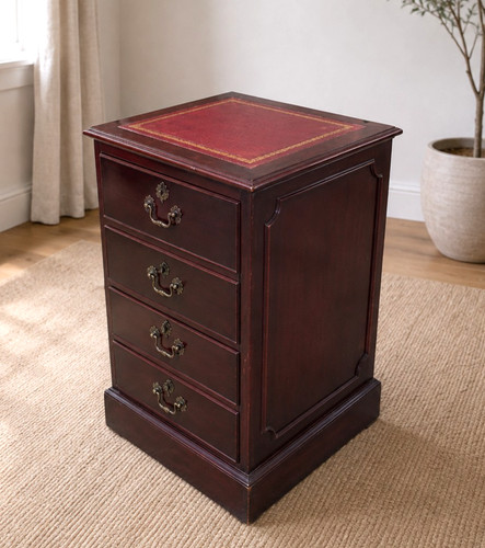 Mahogany filing cabinet - mahogany,