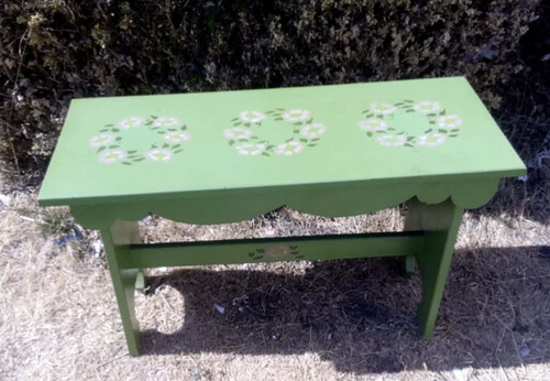 Vintage painted wooden long