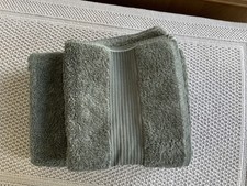 The White Company Charcoal Grey Thick Bath & Hand Towel Set