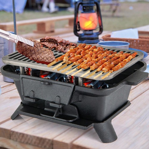 Cast iron portable hibachi - cast,