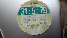 Rare Collectable old tax disc from MAY 79.......................................