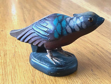 Small Vintage Hand Carved & Painted Stone Pheasant Peoples Republic of China