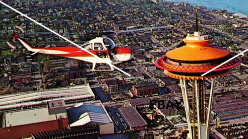 Vtg postcard space needle - postcard,