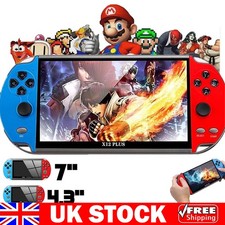 X12 Plus 7" Video Game Console 16GB Retro Handheld Portable 10000Built-in Games