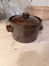 Vintage brown glazed stoneware