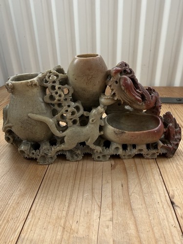 Oriental soapstone ornament - soapstone,