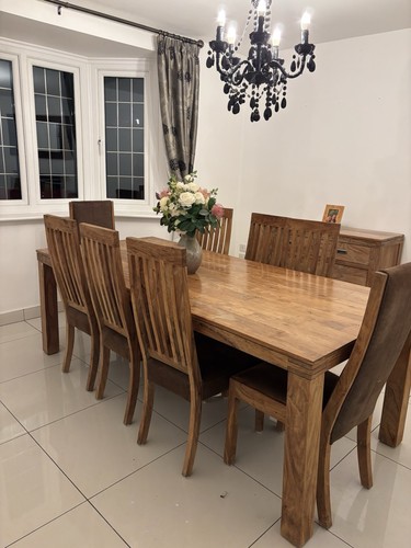 Dining room set table - room, and