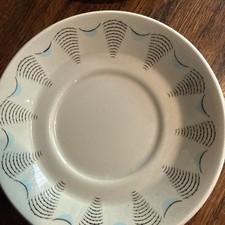 WEDGWOOD  ERIC RAVILIOUS TRAVEL PATTERN COFFE CAN  SAUCER - 1954.  V G C .