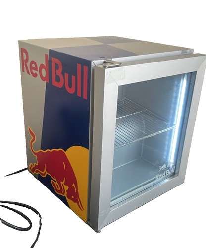Working red bull mini fridge - bull,
